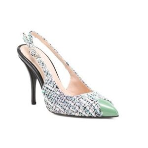 New Beautiisoles Alice Pointed Green Toe Pumps Size 5.5 New